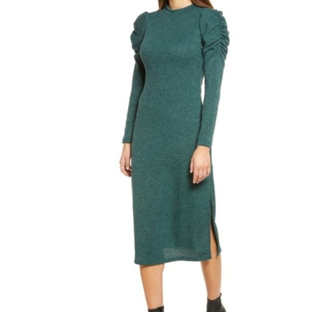 All In Favor Green Sweater Dress S